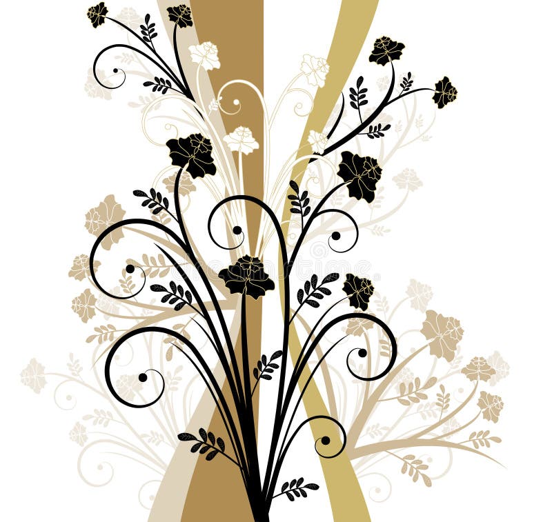 Vecchio disegno floreale illustrazione di stock Vecchio disegno floreale illustrazione di stock