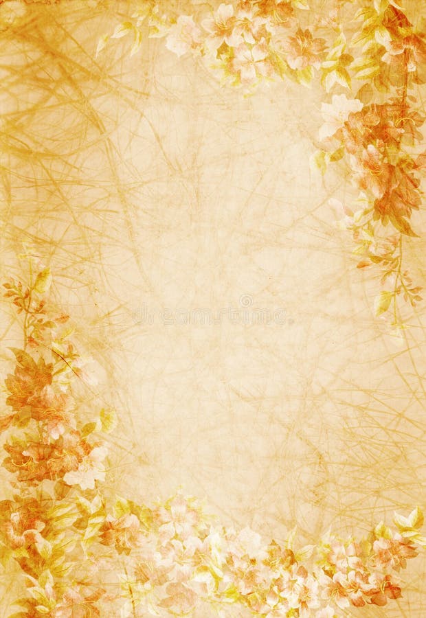 Vecchio documento con il disegno floreale immagini stock libere da diritti Vecchio documento con il disegno floreale immagini stock libere da diritti