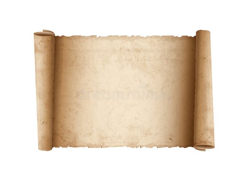Vecchio documento orizzontale del rotolo illustrazione vettoriale