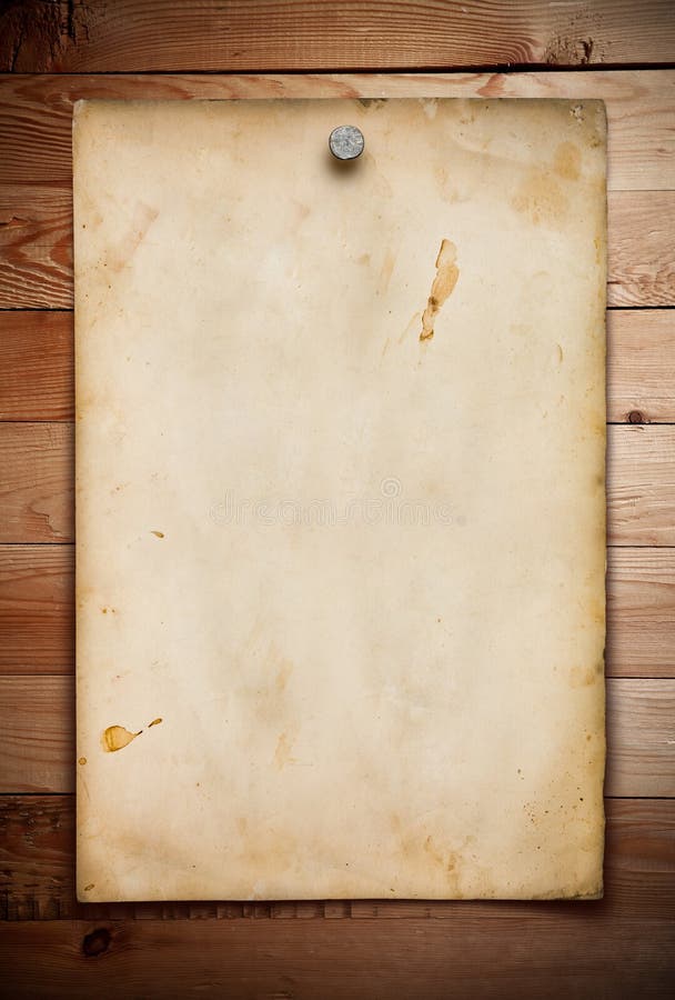 Vecchio documento sul legno