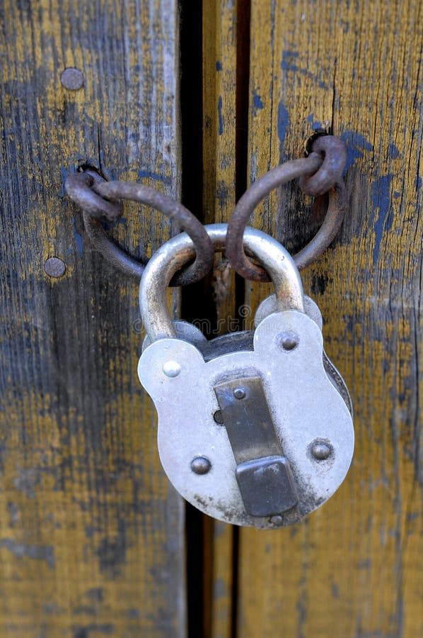 Vecchio lucchetto fotografia stock