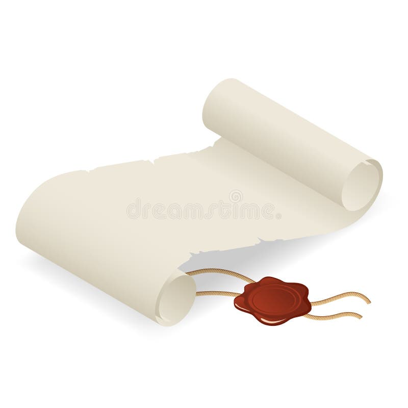 Vecchio rotolo di carta isometrico o rotolo della pergamena isolato su fondo bianco Icona del diploma di graduazione illustrazione di stock Vecchio rotolo di carta isometrico o rotolo della pergamena isolato su fondo bianco Icona del diploma di graduazione illustrazione di stock