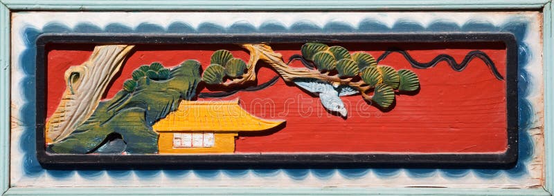 Vecchio woodcarving cinese fotografia stock Vecchio woodcarving cinese fotografia stock
