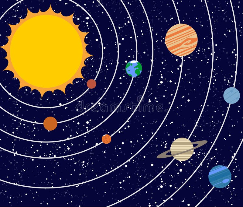 Vecotr Solar System Illustration Stock Vector - Illustration of solar