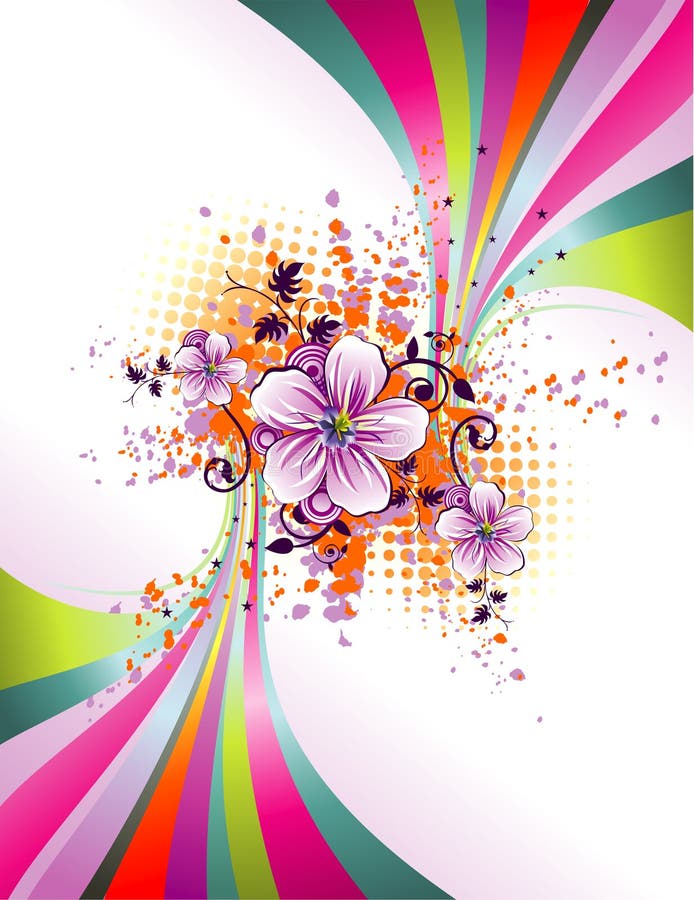 Vecteur abstrait floral illustration stock Vecteur abstrait floral illustration stock