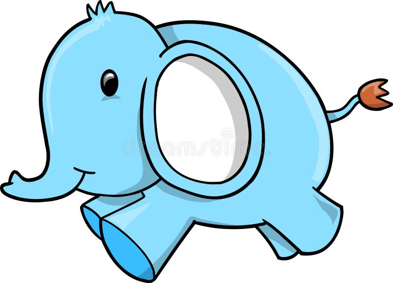 Cute Safari Blue Elephant vector. Cute Safari Blue Elephant vector