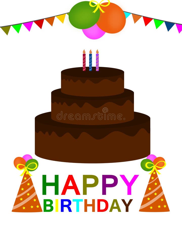 Joyeux Anniversaire à Vous Arrière-plan Avec Chapeau D'anniversaire De  Confettis Ballons Et Gâteau D