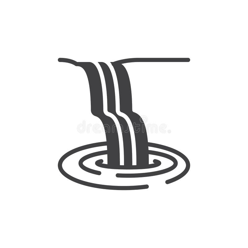 Waterfall icon vector, filled flat sign, solid pictogram isolated on white. Symbol, logo illustration. Pixel perfect vector graphics. Waterfall icon vector, filled flat sign, solid pictogram isolated on white. Symbol, logo illustration. Pixel perfect vector graphics