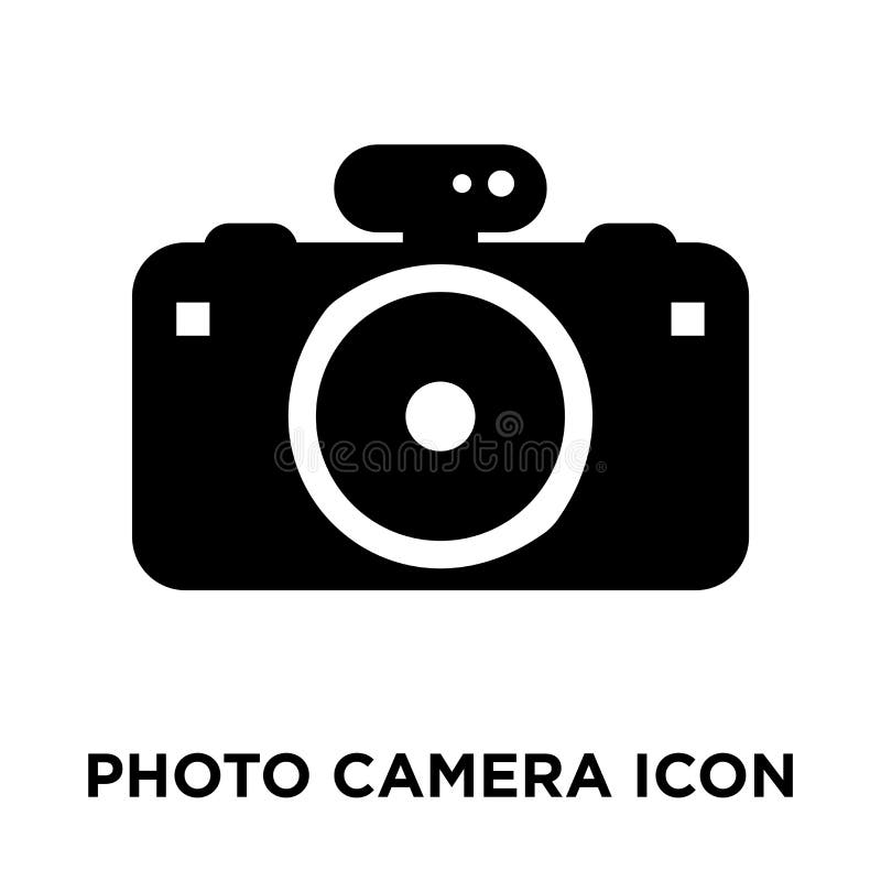 Vecteur d'icône d'appareil-photo de photo d'isolement sur le fond blanc, logo concentré illustration stock Vecteur d'icône d'appareil-photo de photo d'isolement sur le fond blanc, logo concentré illustration stock