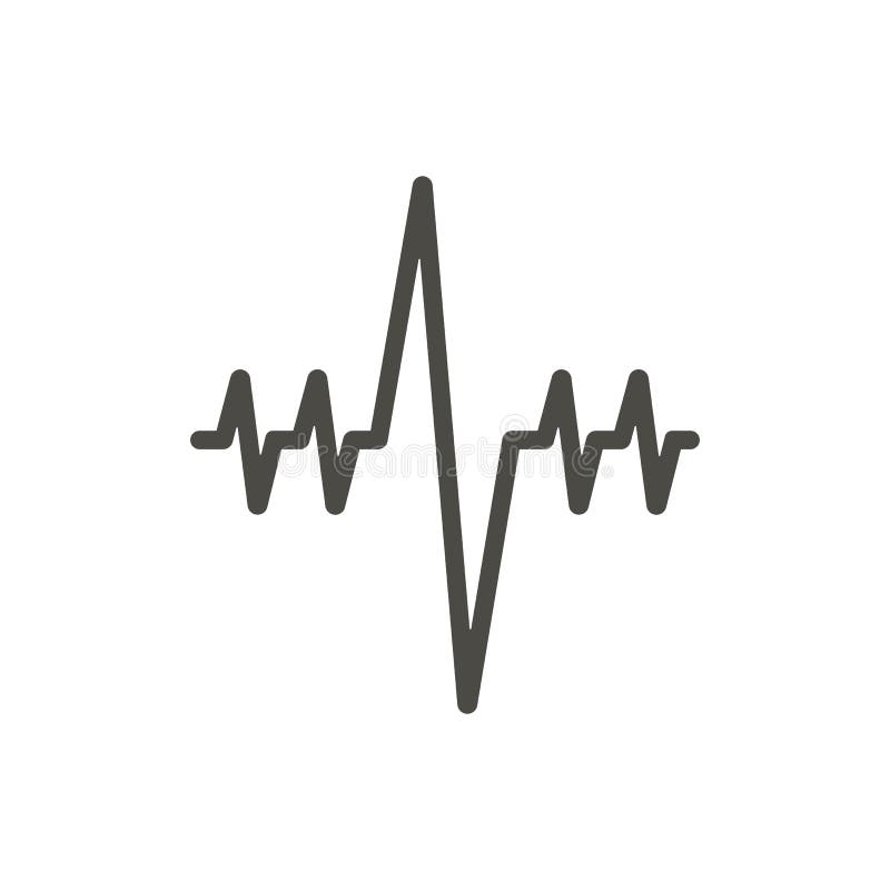 Vecteur d'icône de battement de coeur Ligne cardio- symbole de diagnostic de coeur illustration stock Vecteur d'icône de battement de coeur Ligne cardio- symbole de diagnostic de coeur illustration stock