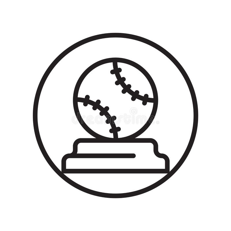 Vecteur d'icône de boule d'isolement sur le fond blanc, signe de boule, symboles linéaires de sport illustration libre de droits Vecteur d'icône de boule d'isolement sur le fond blanc, signe de boule, symboles linéaires de sport illustration libre de droits