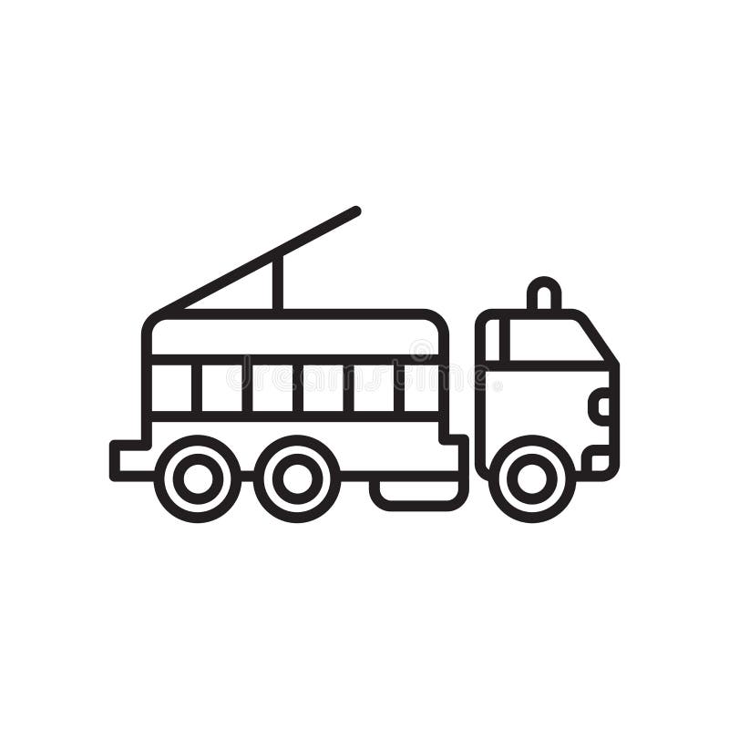 Vecteur d'icône de camion de pompiers d'isolement sur le fond, le signe de camion de pompiers, le signe et les symboles blancs da illustration stock Vecteur d'icône de camion de pompiers d'isolement sur le fond, le signe de camion de pompiers, le signe et les symboles blancs da illustration stock