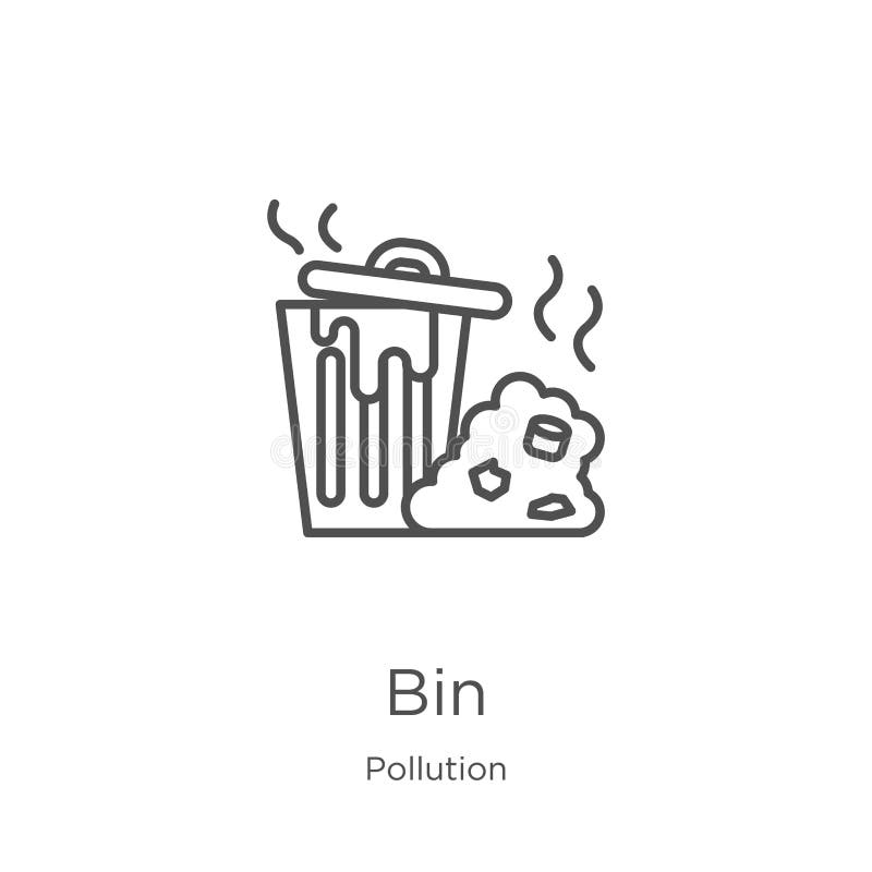vecteur d'icône de poubelle de collection de pollution Ligne mince illustration de vecteur d'ic?ne d'ensemble de poubelle Contour illustration de vecteur vecteur d'icône de poubelle de collection de pollution Ligne mince illustration de vecteur d'ic?ne d'ensemble de poubelle Contour illustration de vecteur