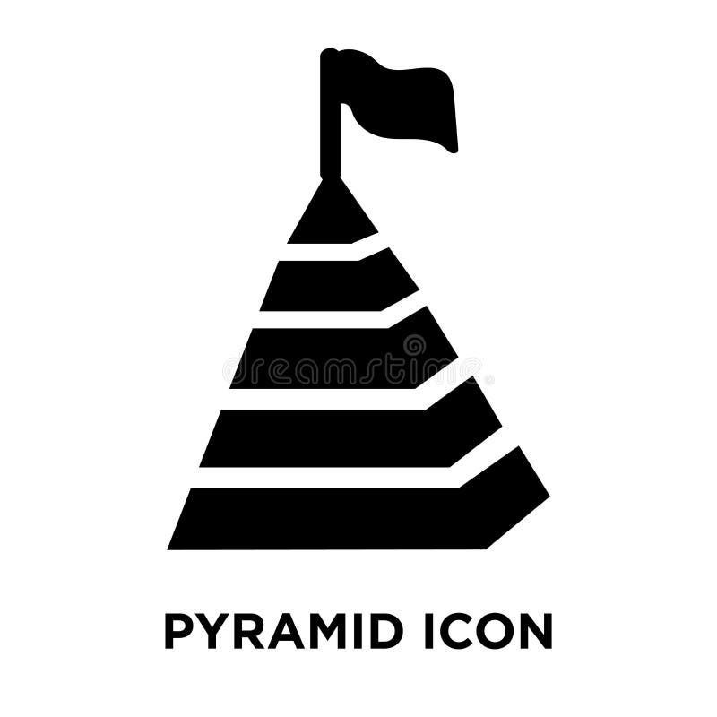 Vecteur d'icône de pyramide d'isolement sur le fond blanc, concept o de logo illustration stock Vecteur d'icône de pyramide d'isolement sur le fond blanc, concept o de logo illustration stock