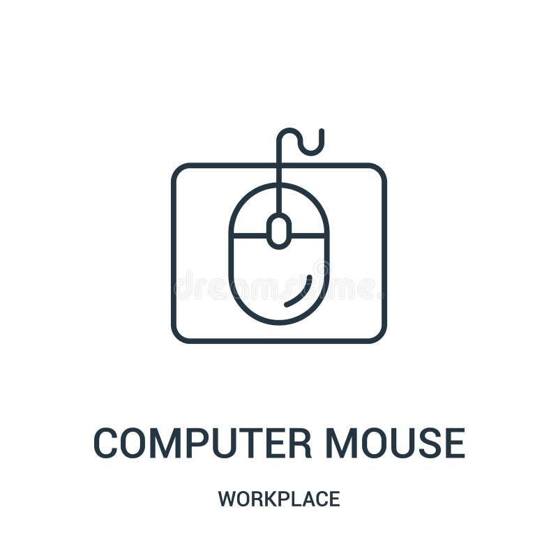 vecteur d'icône de souris d'ordinateur de collection de lieu de travail Ligne mince illustration de vecteur d'icône d'ensemble de illustration libre de droits vecteur d'icône de souris d'ordinateur de collection de lieu de travail Ligne mince illustration de vecteur d'icône d'ensemble de illustration libre de droits