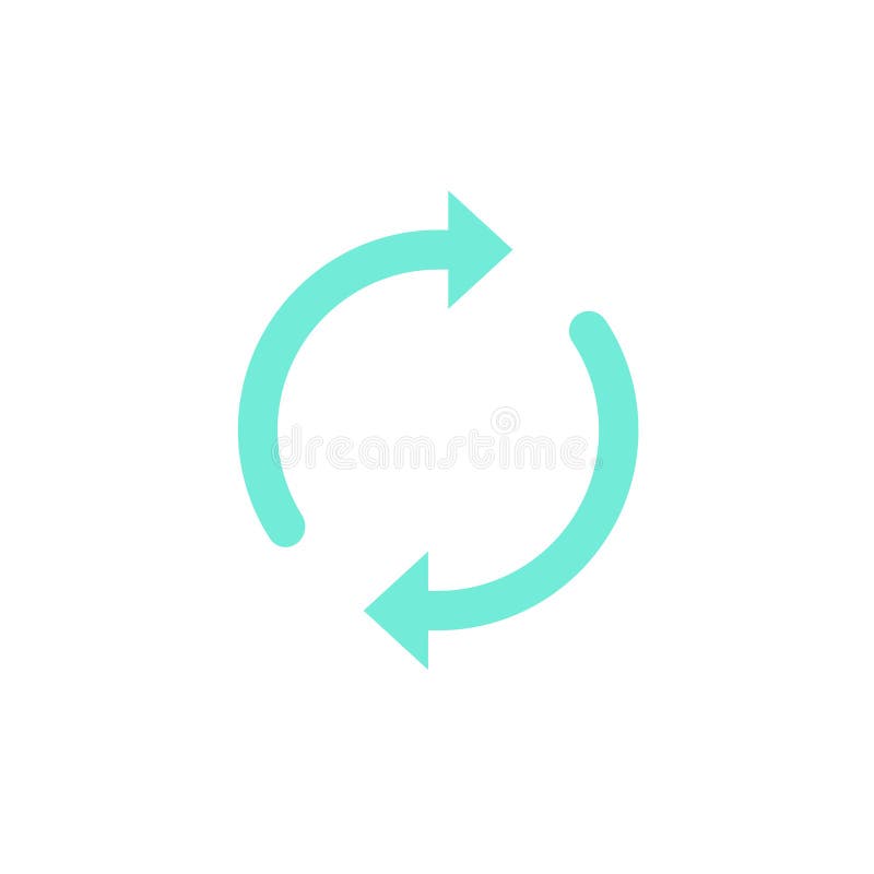 Vecteur d'icône de synchronisation ou de mise à jour, flèches rondes comme synchronisent ou symbole de rotation, pictogramme de s illustration libre de droits Vecteur d'icône de synchronisation ou de mise à jour, flèches rondes comme synchronisent ou symbole de rotation, pictogramme de s illustration libre de droits