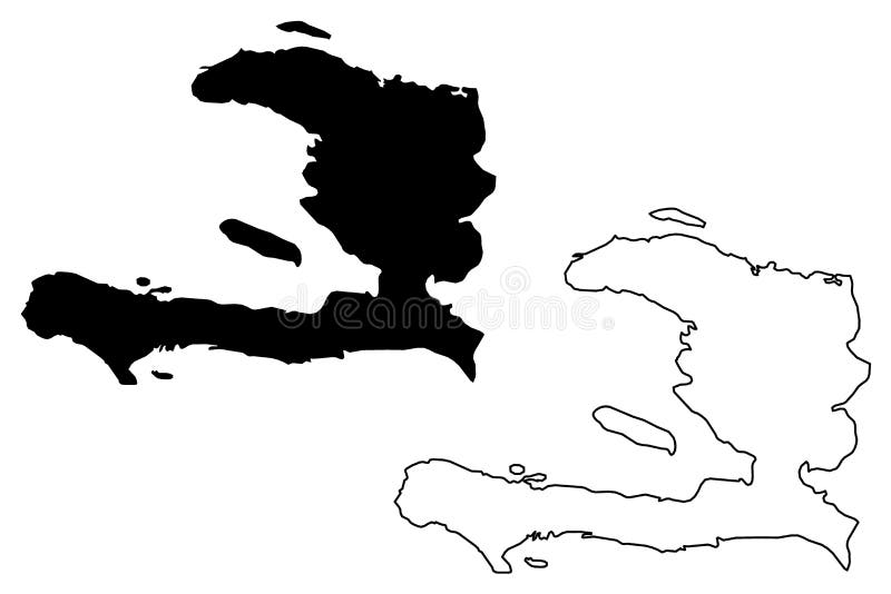 Haiti map vector illustration, scribble sketch Haiti. Haiti map vector illustration, scribble sketch Haiti
