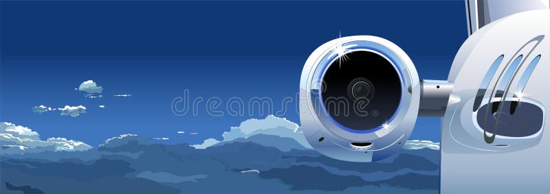 vecteur de ciel d'avion à réaction d'affaires illustration stock vecteur de ciel d'avion à réaction d'affaires illustration stock