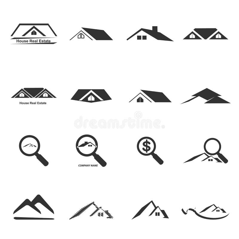 Vecteur de conception de logo d'icône de Real Estate de Chambre illustration stock Vecteur de conception de logo d'icône de Real Estate de Chambre illustration stock