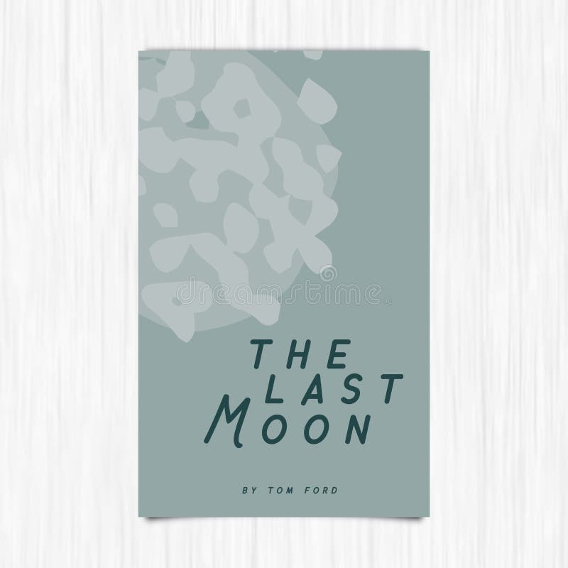 Vecteur de couverture nouvelle avec le dernier texte de lune illustration stock Vecteur de couverture nouvelle avec le dernier texte de lune illustration stock