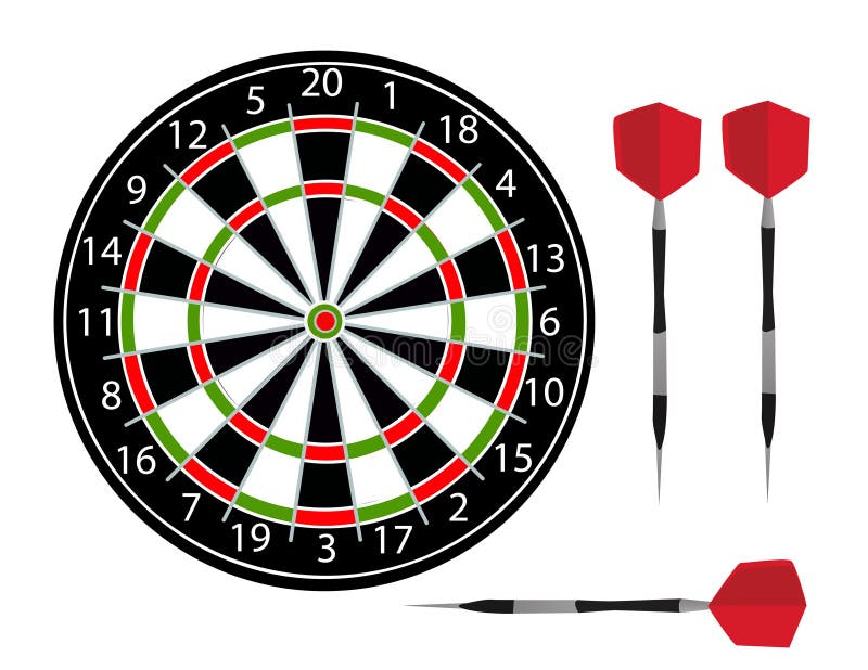 Darts vector on white background. Darts vector on white background