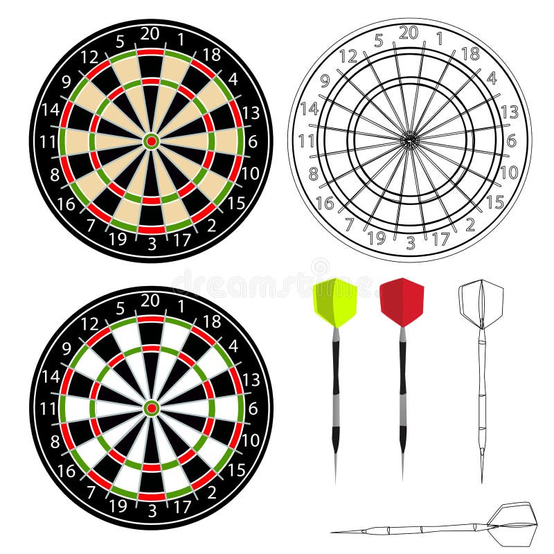 Darts vector on white background. Darts vector on white background