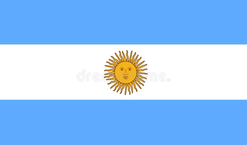 Vecteur de drapeau de l'Argentine Illustration de drapeau de l'Argentine
