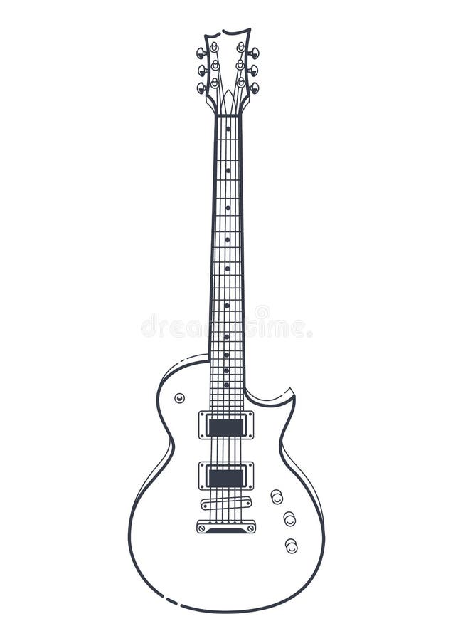 Guitare Electrique Illustration De Vecteur Illustration Du Basse