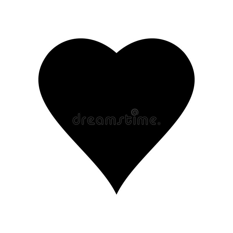 Vecteur de l'illustration noire d'icône de coeur d'isolement illustration de vecteur Vecteur de l'illustration noire d'icône de coeur d'isolement illustration de vecteur