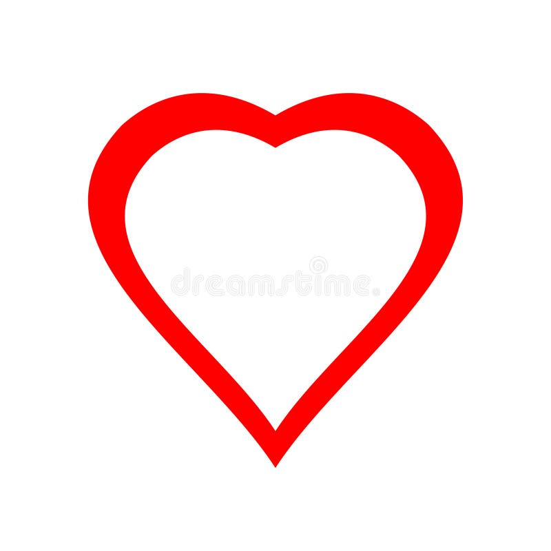 Vecteur de l'illustration rouge d'icône de coeur d'isolement illustration stock Vecteur de l'illustration rouge d'icône de coeur d'isolement illustration stock