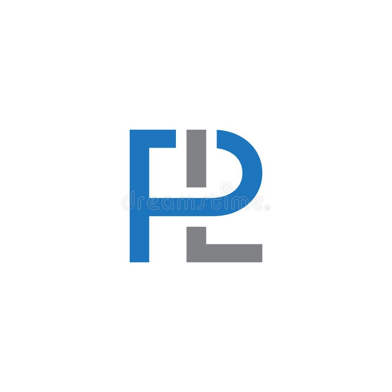 Vecteur de logo de coin de cercle de PL de lettre initiale illustration stock Vecteur de logo de coin de cercle de PL de lettre initiale illustration stock