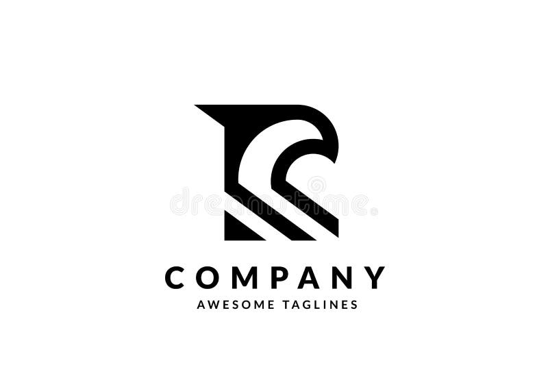 Vecteur de logo de l'aigle de la lettre initiale r illustration libre de droits