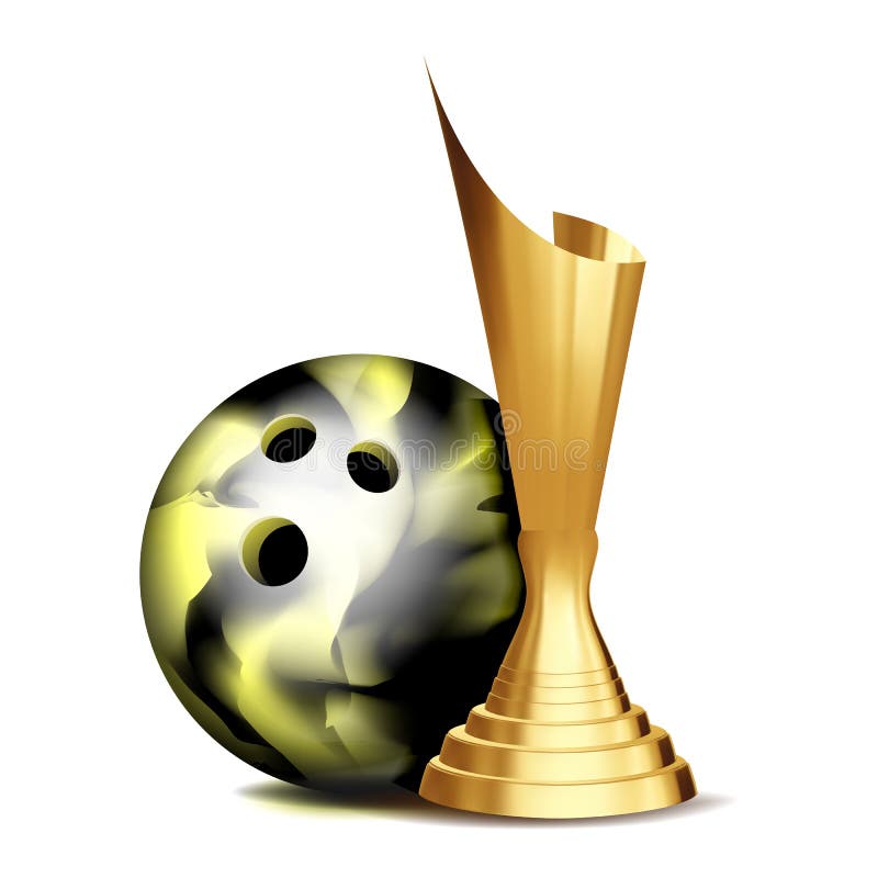 Bowling Award Vector. Bowling Ball, Golden Cup. Sports Game Event Announcement. Bowling Banner Advertising. Professional League. Sport Invitation. Stadium. Event Illustration. Bowling Award Vector. Bowling Ball, Golden Cup. Sports Game Event Announcement. Bowling Banner Advertising. Professional League. Sport Invitation. Stadium. Event Illustration