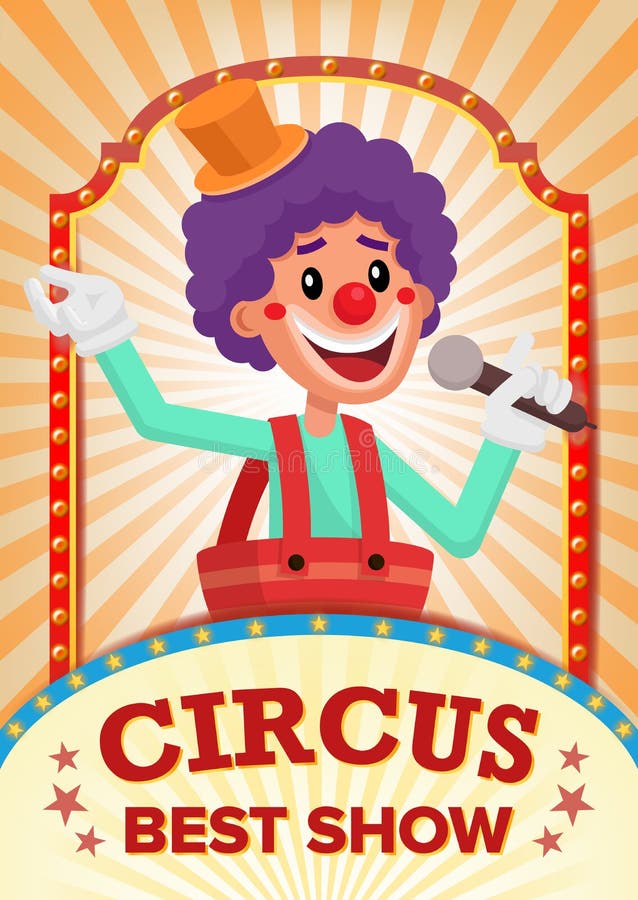 Vecteur de Show Poster Blank de clown de cirque Spectacle de magie de vintage Clown fantastique Performance Vacances et événement illustration libre de droits Vecteur de Show Poster Blank de clown de cirque Spectacle de magie de vintage Clown fantastique Performance Vacances et événement illustration libre de droits