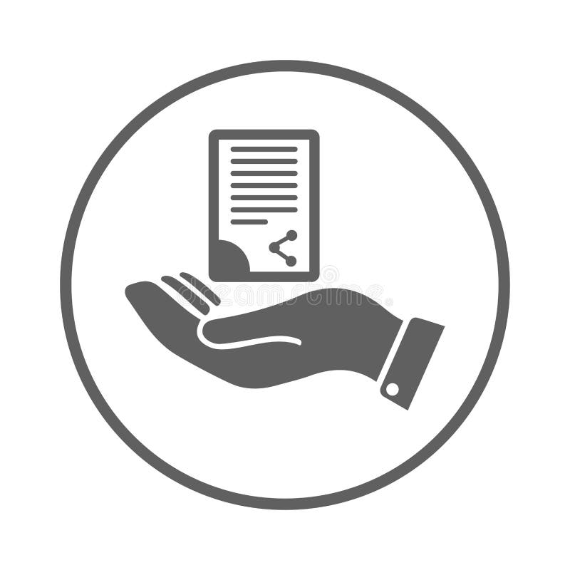 Document handover icon. Use for commercial, print media, web or any type of design projects. Document handover icon. Use for commercial, print media, web or any type of design projects