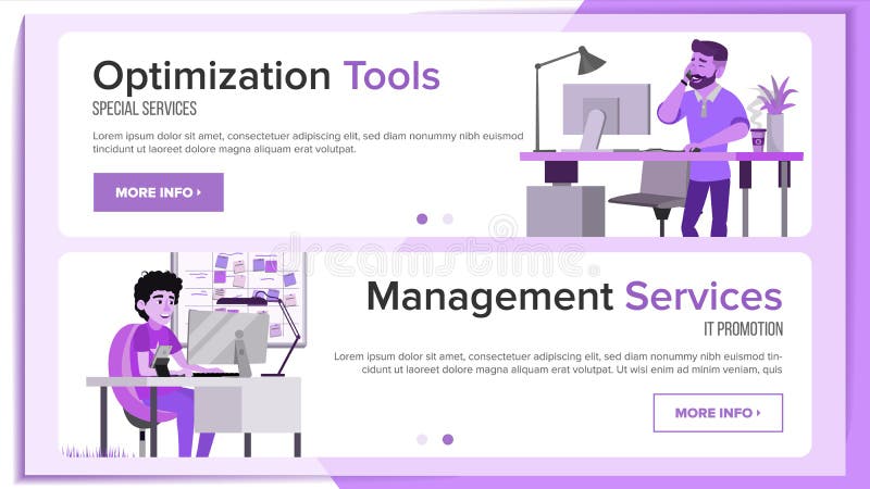 Vecteur horizontal de conception de site Web de bannières Interface d'affaires Conception sensible d'Ux le chef heureux de crabot illustration libre de droits Vecteur horizontal de conception de site Web de bannières Interface d'affaires Conception sensible d'Ux le chef heureux de crabot illustration libre de droits