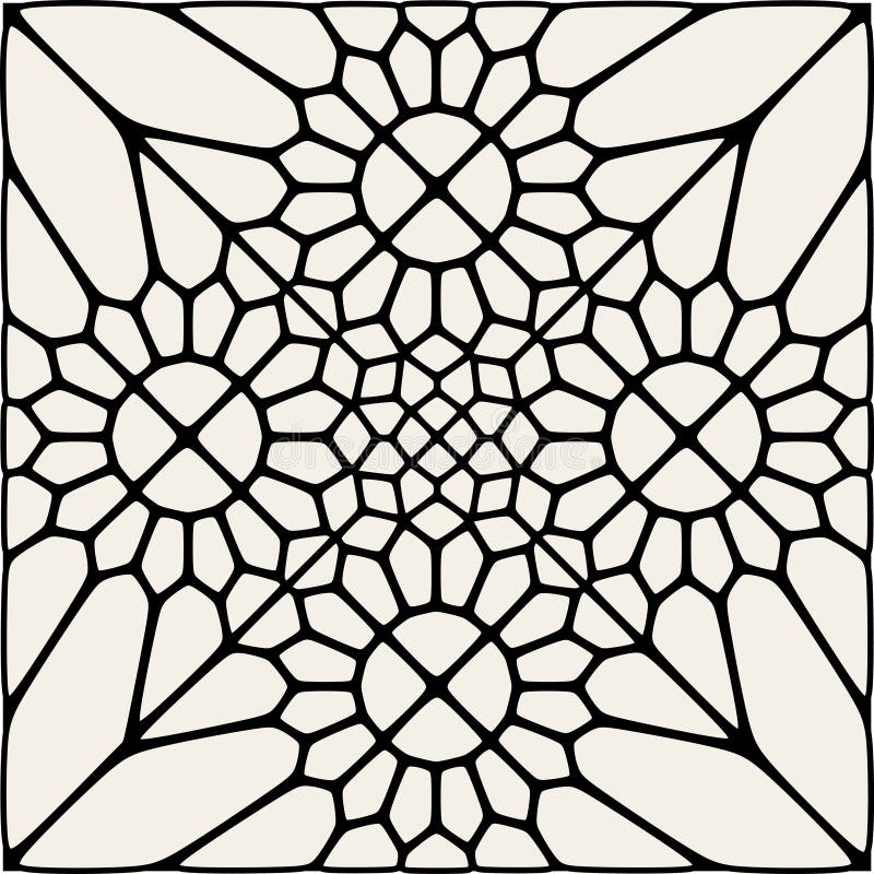 Vecteur Mandala Lace Ornament Mosaic noire et blanche illustration libre de droits Vecteur Mandala Lace Ornament Mosaic noire et blanche illustration libre de droits