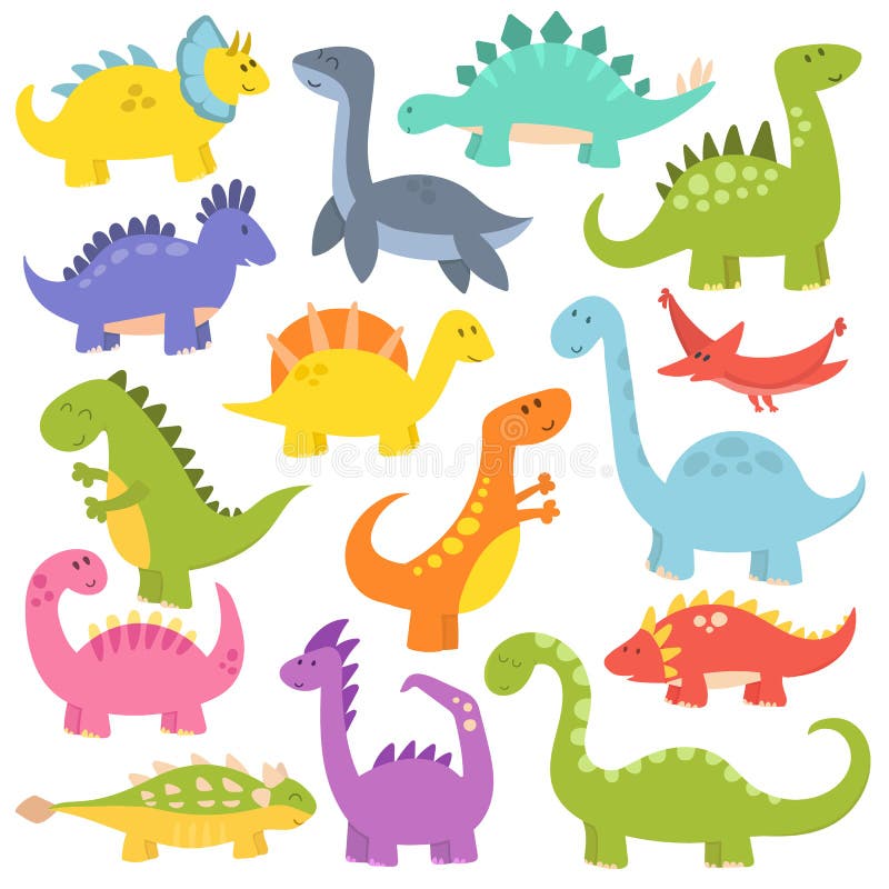 Cartoon Dinosaur. Cartoon Cute Baby Dino Triceratops Prehistoric Wild  Animals Brontosaurus Isolated Dinosaurs Vector Ilustração do Vetor -  Ilustração de fantasia, extinto: 144890330