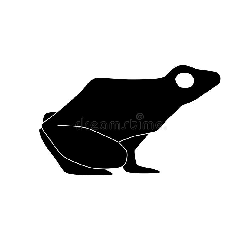 Vecteur noir de silhouette de grenouille de flèche de poison illustration stock Vecteur noir de silhouette de grenouille de flèche de poison illustration stock