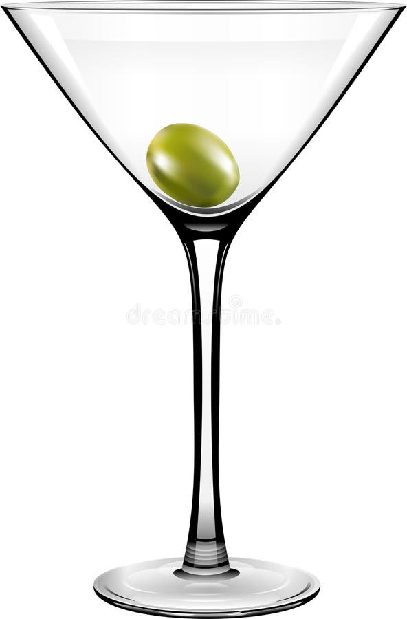 Vecteur Olive Martini Glass illustration libre de droits