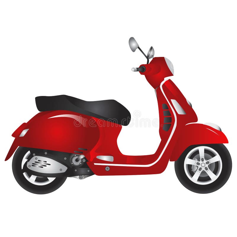 Vecteur rouge de scooter