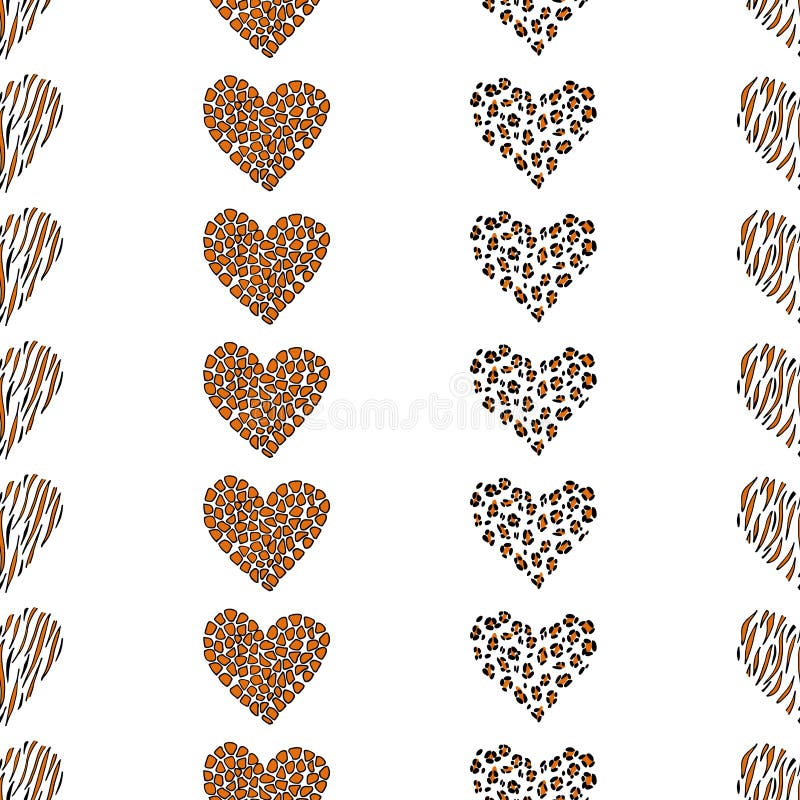 Vecteur sans couture de coeur de fond de modèle illustration libre de droits Vecteur sans couture de coeur de fond de modèle illustration libre de droits