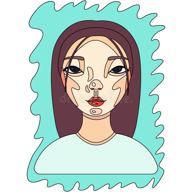 Vectir asiático bonito novo da menina da mulher do vetor ilustração royalty free Vectir asiático bonito novo da menina da mulher do vetor ilustração royalty free