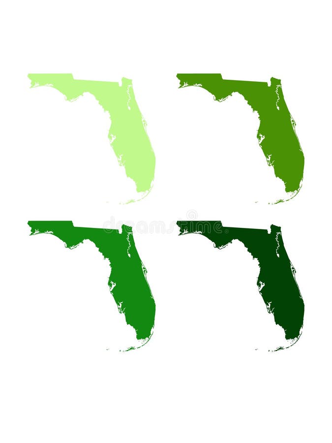 Карта Флориды - самое южное сопредельное государство в Соединенных
