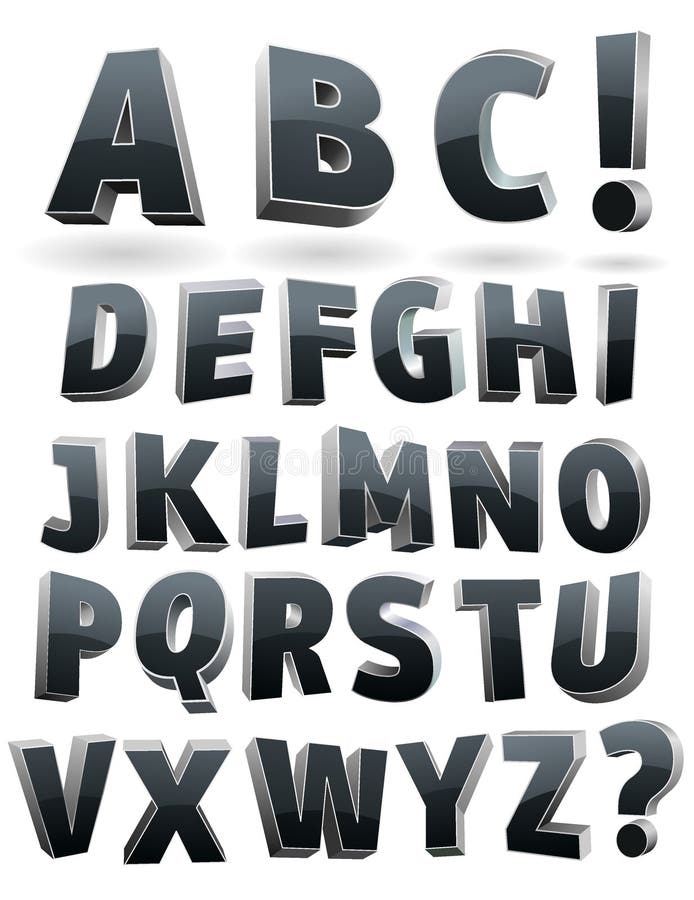 Download Vector 3D alphabet stock vector. Illustration of character - 15147120