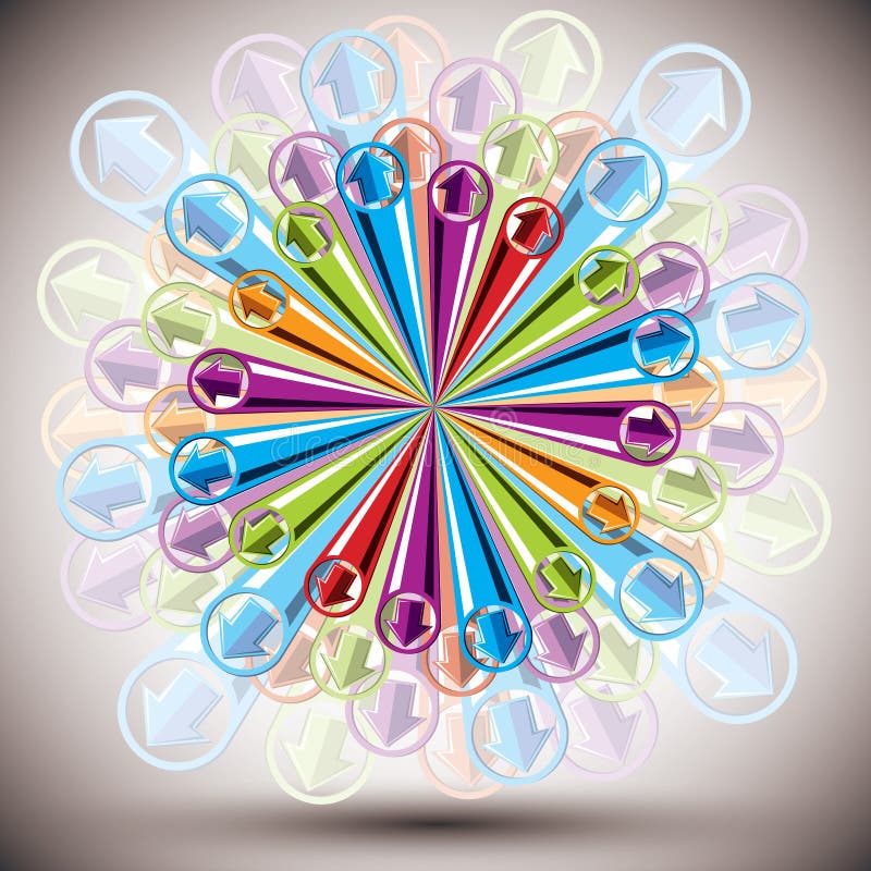 Vector abstract background. Vector abstract background with color arrows explosion. Easy to use as background or icon.