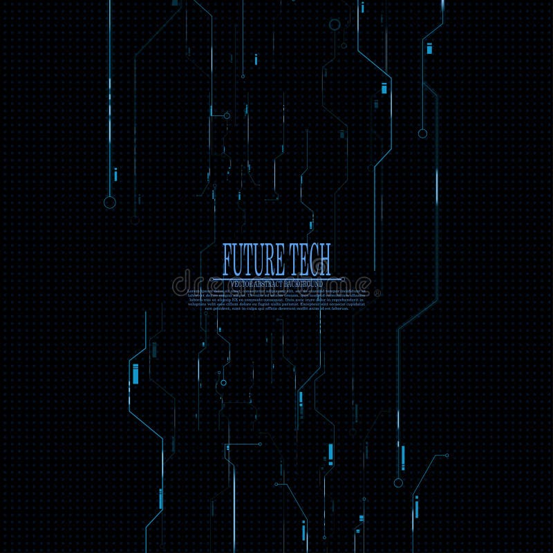 Vector abstract black future tech circuit background vector illustration