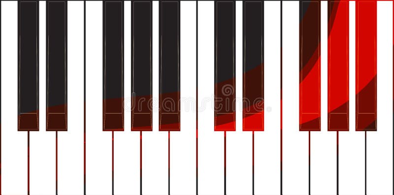 Vector Abstract Black and White Piano Keyboard Background. EPS 10 Stock