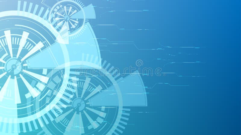 Vector abstract blue technology button background stock illustration