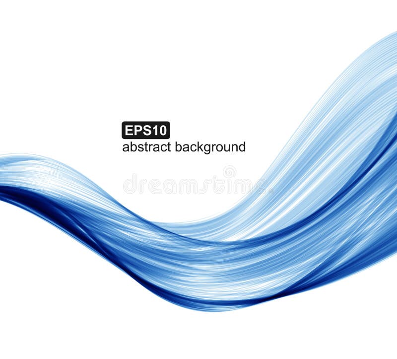 Vector abstract blue waves background.